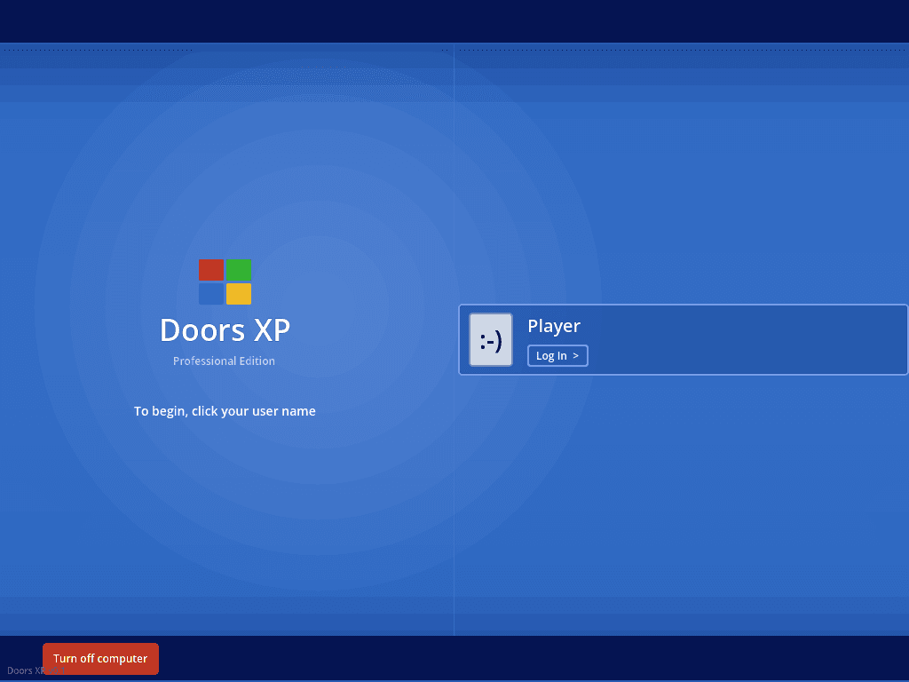 Doors XP Loginscreen im Windows-XP-Stil